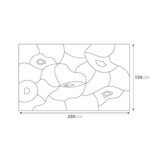 Dimensions of 3D MURAL - MOUGINS - Gypsum Wall Panels | DecorMania UK